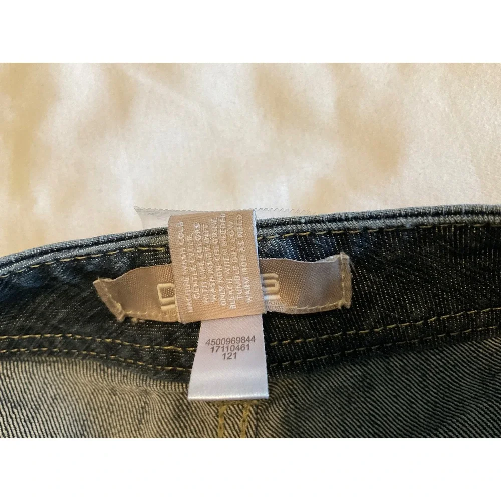 Chico's Crop Jeans‎ Womens Size 0 Dark Wash Denim Stretch Embroidered Pockets